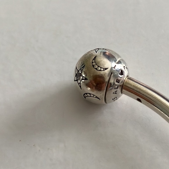 Sterling Pandora moon and stars cuff bracelet - Picture 4 of 9